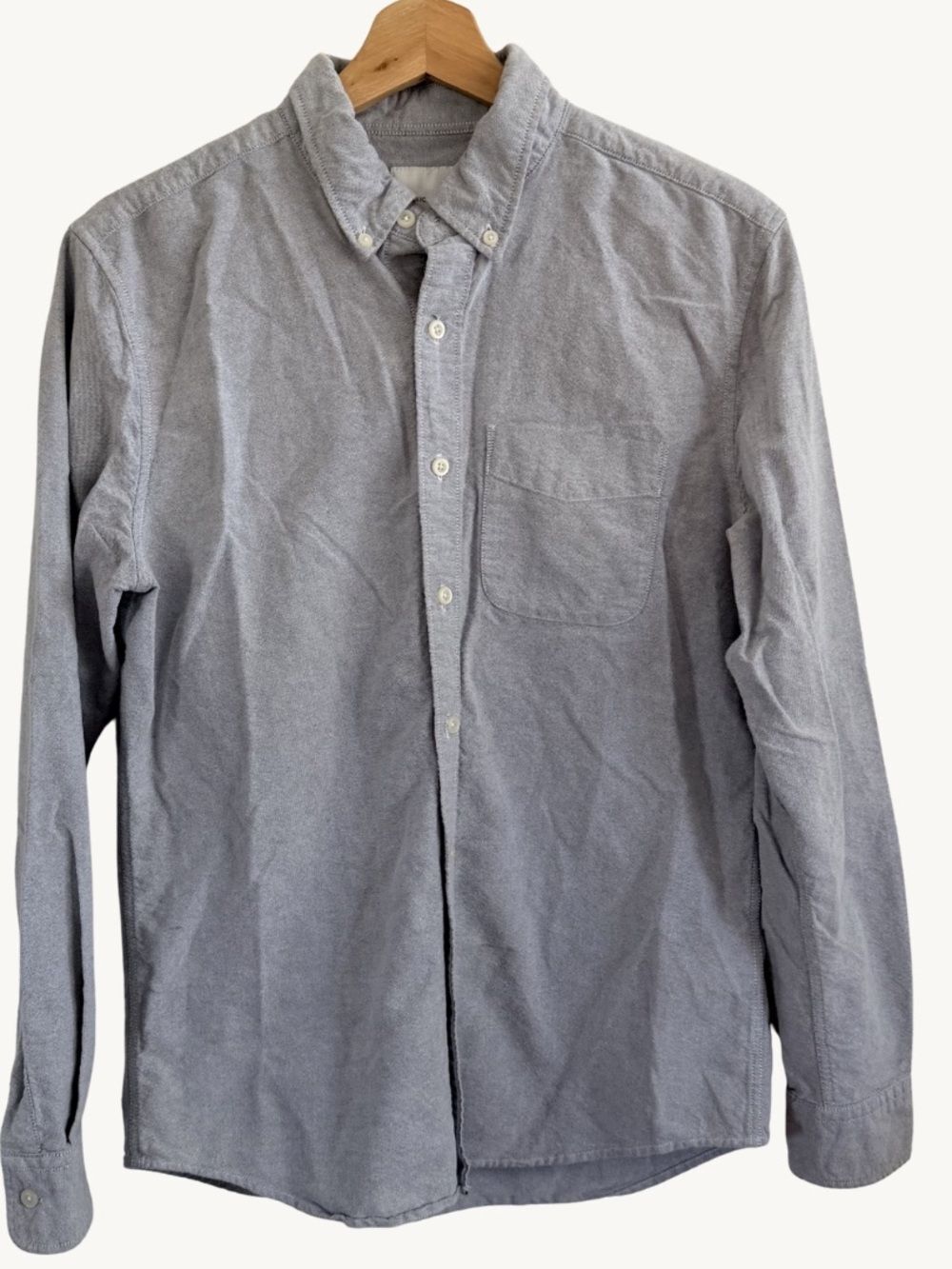 American Eagle Gray Oxford Button Down Shirt Men's Small Classic Fit